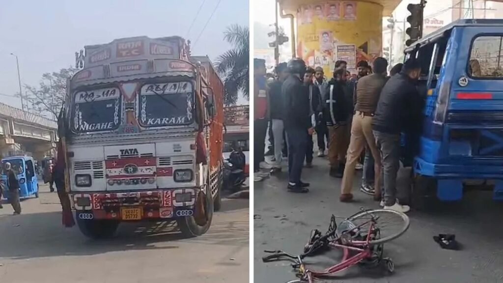 ट्रक ने एक साइकिल सवार व्यक्ति को टक्कर मार सिर को कुचला, RTO अनुराधा ने छिपे ट्रक चालक को ट्रक समेत ढूंढ निकाला