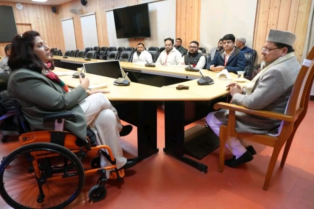 पैरा एथलीट डॉ. दीपा मलिक ने मुख्यमंत्री धामी से की शिष्टाचार भेंट